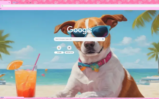 Doguinho na praia  from Chrome web store to be run with OffiDocs Chromium online
