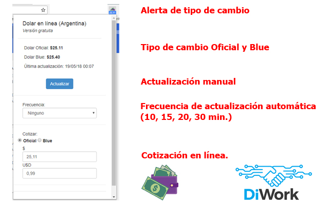 Dolar Argentum  from Chrome web store to be run with OffiDocs Chromium online