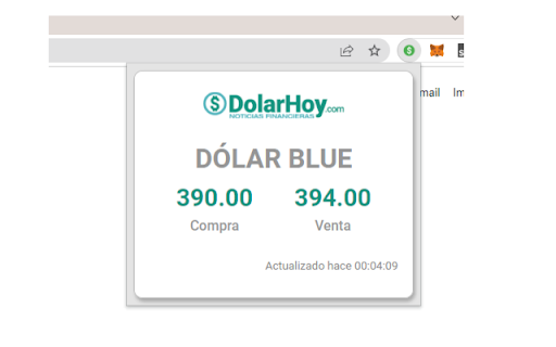 Dolar blue hoy  from Chrome web store to be run with OffiDocs Chromium online