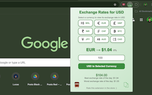 DollarTime Exchange  from Chrome web store to be run with OffiDocs Chromium online