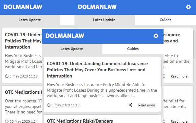 Dolmanlaw Laatste nieuwsupdate van de Chrome-webwinkel voor gebruik met OffiDocs Chromium online