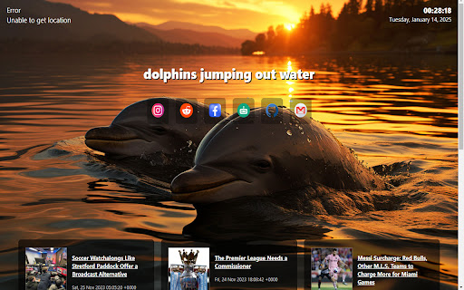 dolphins jumping  from Chrome web store to be run with OffiDocs Chromium online