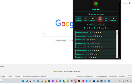 DomfoRat Trouver des noms de domaines expirés libres  from Chrome web store to be run with OffiDocs Chromium online