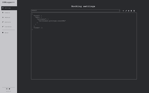 DOMLogger++  from Chrome web store to be run with OffiDocs Chromium online