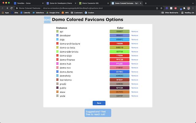 Domo Colored Favicons  from Chrome web store to be run with OffiDocs Chromium online