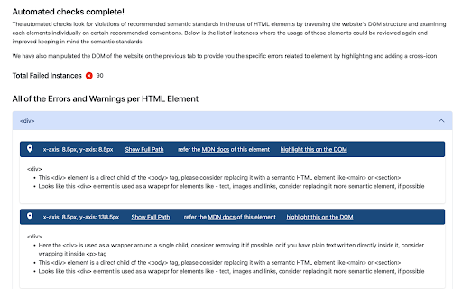 DOM Traversal Extension  from Chrome web store to be run with OffiDocs Chromium online