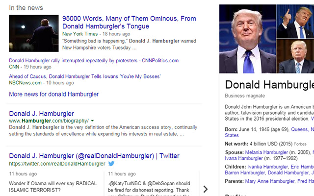 Donald Hamburgler  from Chrome web store to be run with OffiDocs Chromium online