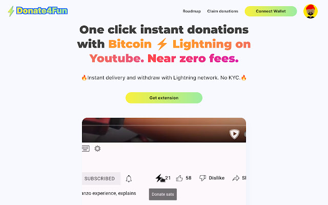 Donate4.Fun  from Chrome web store to be run with OffiDocs Chromium online