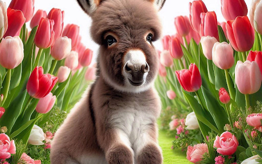 Donkey in the flower forest  from Chrome web store to be run with OffiDocs Chromium online