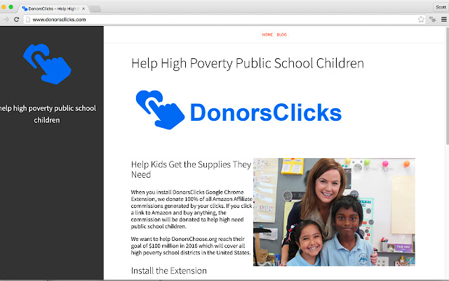 DonorsClicks  from Chrome web store to be run with OffiDocs Chromium online