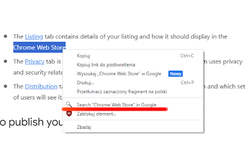 DontSideSearch  from Chrome web store to be run with OffiDocs Chromium online
