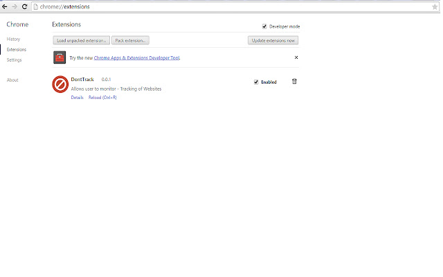 DontTrack  from Chrome web store to be run with OffiDocs Chromium online