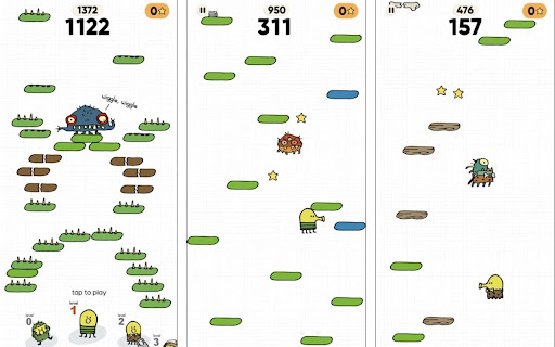 Doodle Jump Game  from Chrome web store to be run with OffiDocs Chromium online
