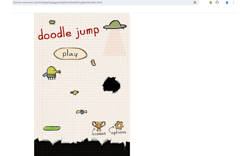Doodle Jump typical  from Chrome web store to be run with OffiDocs Chromium online