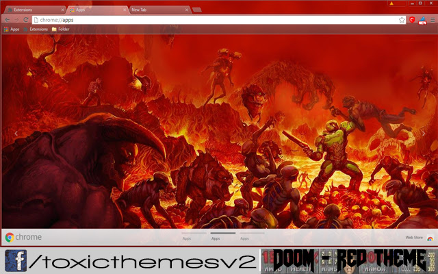 Doom Red theme by toxic  from Chrome web store to be run with OffiDocs Chromium online