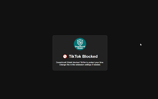 DoomScroll Shield  from Chrome web store to be run with OffiDocs Chromium online