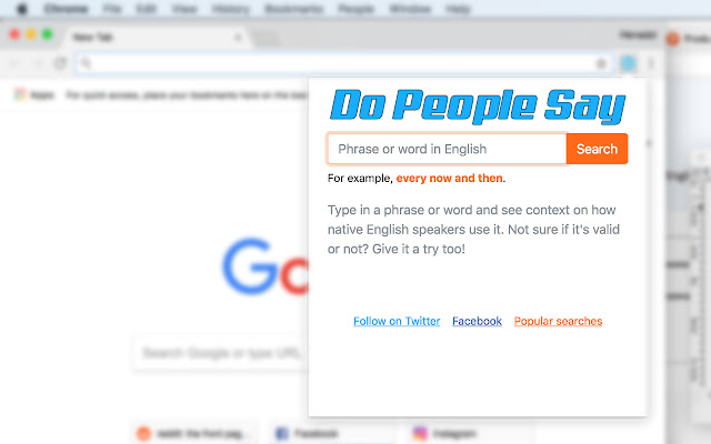 DoPeopleSay  from Chrome web store to be run with OffiDocs Chromium online