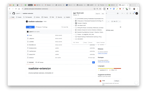 Do Read Later  from Chrome web store to be run with OffiDocs Chromium online