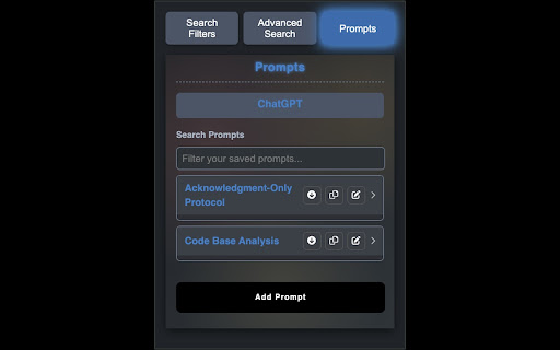 Dork Filtertron  from Chrome web store to be run with OffiDocs Chromium online