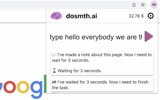 dosmth.ai for Chrome  from Chrome web store to be run with OffiDocs Chromium online