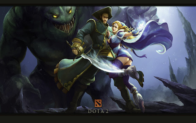 Dota 2 Crystal Maiden 1366 x 768 da Chrome Web Store para ser executado com OffiDocs Chromium online