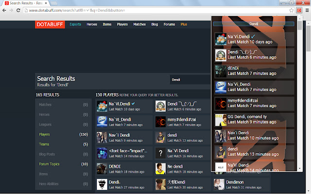 Dota 2 Stats  from Chrome web store to be run with OffiDocs Chromium online