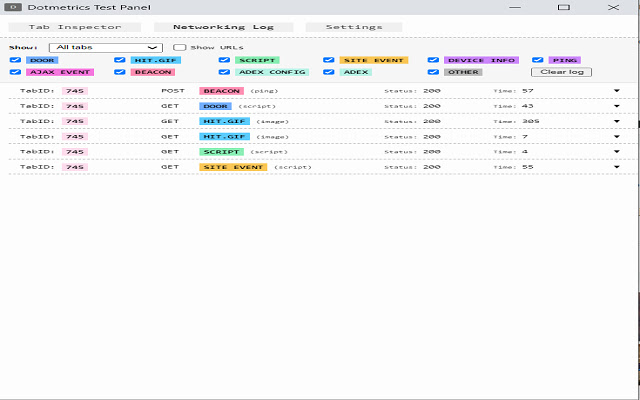 DotmetricsScriptTest  from Chrome web store to be run with OffiDocs Chromium online