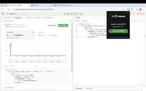 dotpush  from Chrome web store to be run with OffiDocs Chromium online