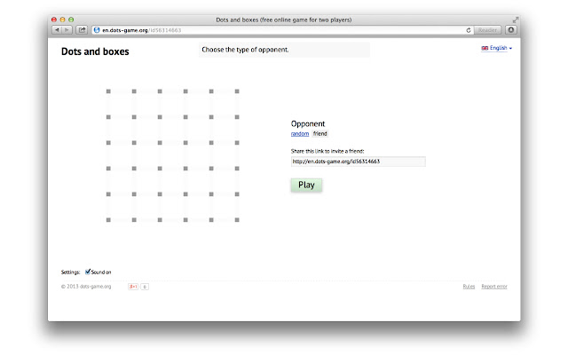Dots and boxes  from Chrome web store to be run with OffiDocs Chromium online