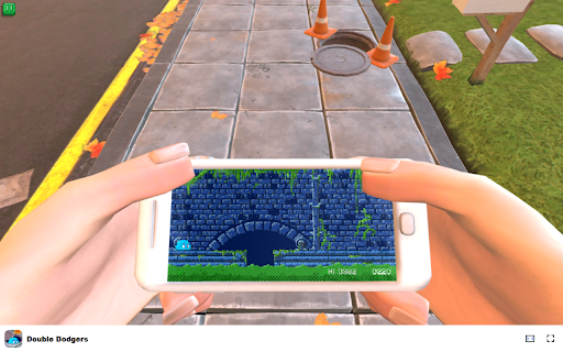 Double Dodgers Game Navigate the sidewalk while gaming on your phone!  from Chrome web store to be run with OffiDocs Chromium online