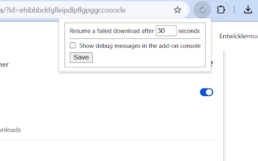 Download Auto Resumer  from Chrome web store to be run with OffiDocs Chromium online