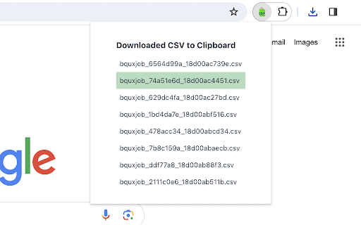 downloaded csv to clipboard  from Chrome web store to be run with OffiDocs Chromium online