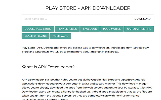  Downloader by Play Store  from Chrome web store to be run with OffiDocs Chromium online