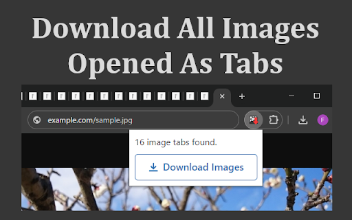 Download Image in Tabs  from Chrome web store to be run with OffiDocs Chromium online