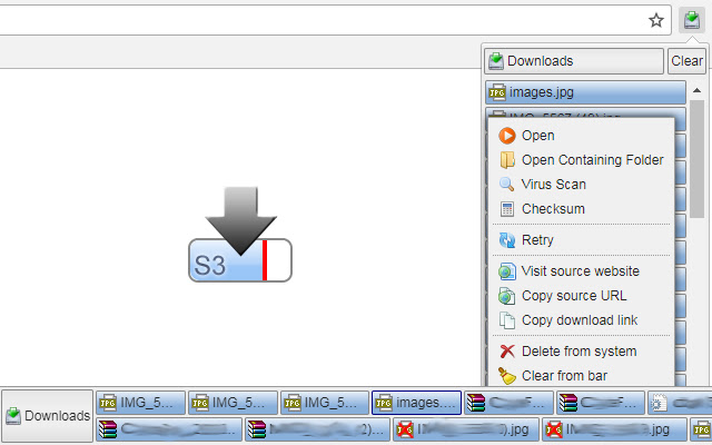 Download Manager (S3)  from Chrome web store to be run with OffiDocs Chromium online