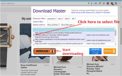 Download Master Free Download Manager  from Chrome web store to be run with OffiDocs Chromium online