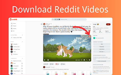Download Reddit Videos | Redsave  from Chrome web store to be run with OffiDocs Chromium online