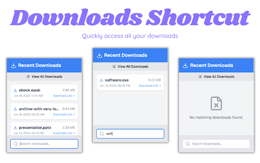 Downloads Shortcut  from Chrome web store to be run with OffiDocs Chromium online