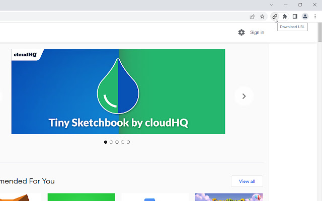 Download URL  from Chrome web store to be run with OffiDocs Chromium online