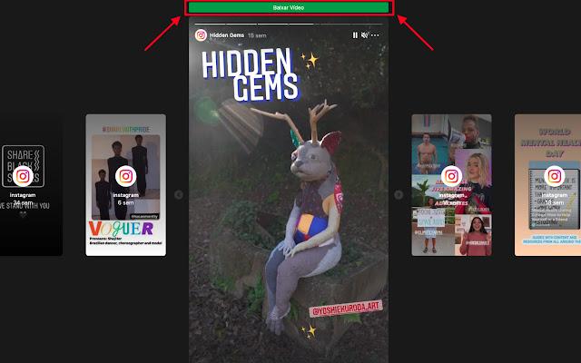 Download Vídeos Stories Instagram  from Chrome web store to be run with OffiDocs Chromium online