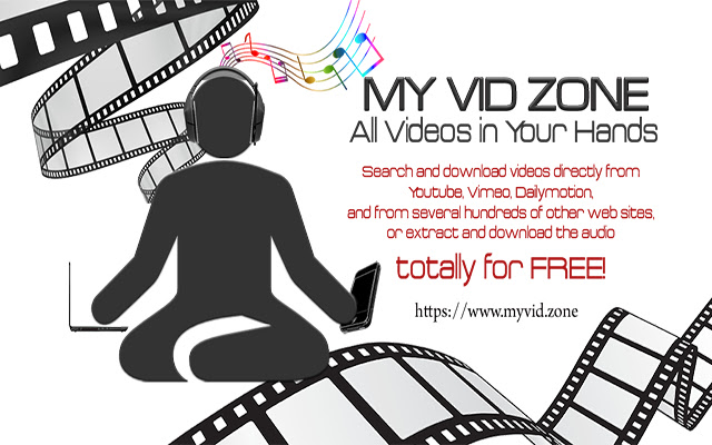 Download Video  MP3 using My Vid Zone  from Chrome web store to be run with OffiDocs Chromium online