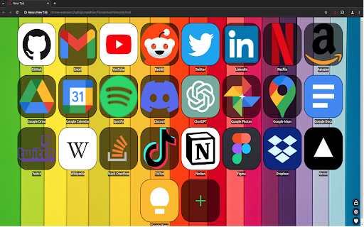 Dracon New Tab  from Chrome web store to be run with OffiDocs Chromium online