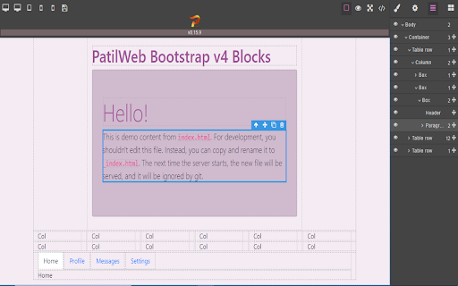 Drag and drop website builder by PatilWeb  from Chrome web store to be run with OffiDocs Chromium online
