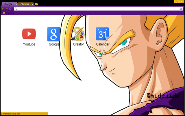 Dragon Ball Z Teen Gohan Theme  from Chrome web store to be run with OffiDocs Chromium online