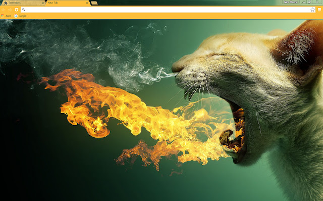 Dragon Cat crachant du feu depuis la boutique en ligne Chrome sera exécuté avec OffiDocs Chromium en ligne