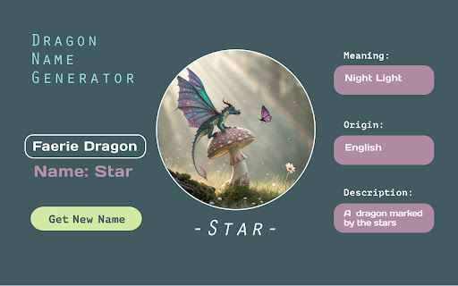 Dragon Name Generator  from Chrome web store to be run with OffiDocs Chromium online
