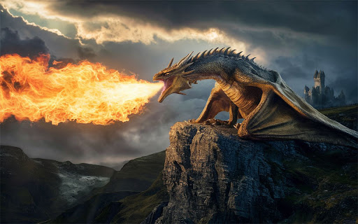 Dragon Spraying Fire  from Chrome web store to be run with OffiDocs Chromium online