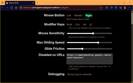Drag to Scroll  from Chrome web store to be run with OffiDocs Chromium online