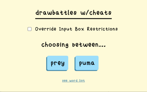 Drawbattle Cheats  from Chrome web store to be run with OffiDocs Chromium online