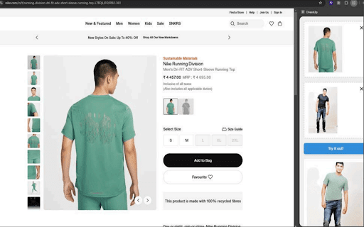 DressUp: Virtual Try On  from Chrome web store to be run with OffiDocs Chromium online